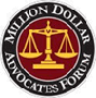 Logo Recognizing Max Meyers Law PLLC's affiliation with the Million Dollar Advocates Forum
