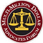 Logo Recognizing Max Meyers Law PLLC's affiliation with the Multi-Million Dollar Advocates Forum